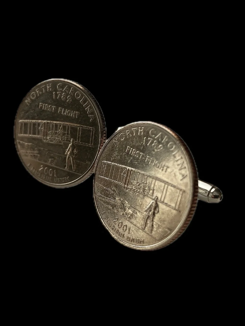 North Carolina State Quarter Coin Cufflinks | Wright Brothers First Flight